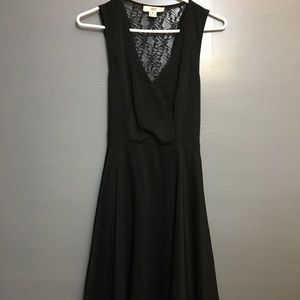 Black chiffon lace-back dress — Nearly new!